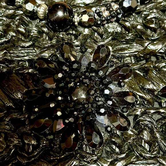 Cappelli Black Embellished Straw Bag 🔥🔥 - Picture 3 of 4